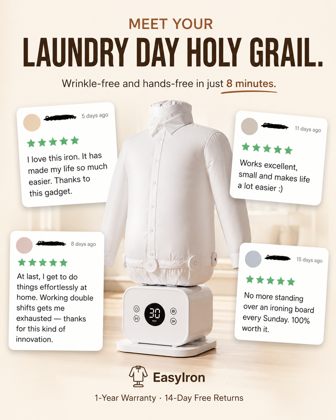 EasyIron™ Automatic Ironing & Drying Machine